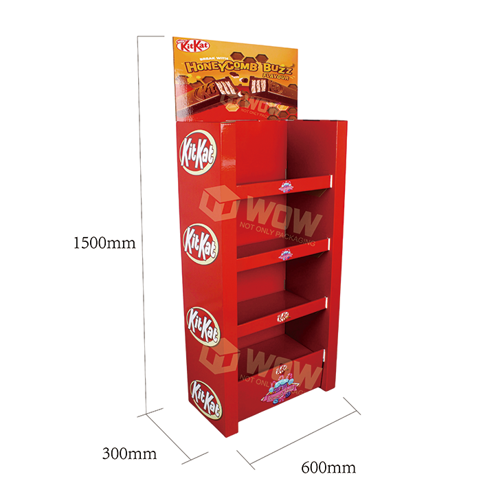 Kitkat Chocolate Bar 4 Tier Cardboard Display Shelf