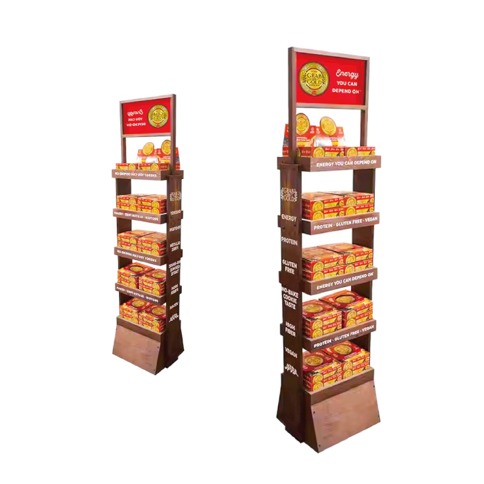 Tiered Cookie Pop Display with Wooden Retail Racks