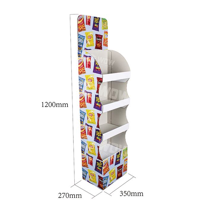 Lays Cardboard Floor Standing Display Rack from China