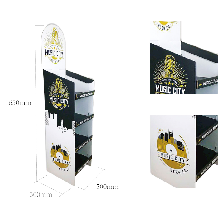 Cardboard Display Bins for Beer Store Advertising