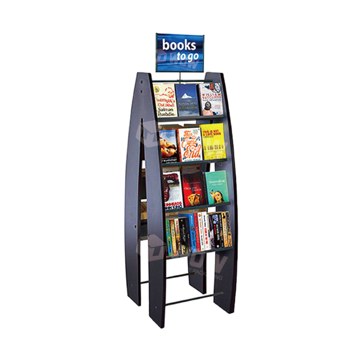 Estantería de pie para libros con diseño de cascada de metal