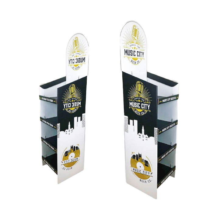 Cardboard Display Bins for Beer Store Advertising