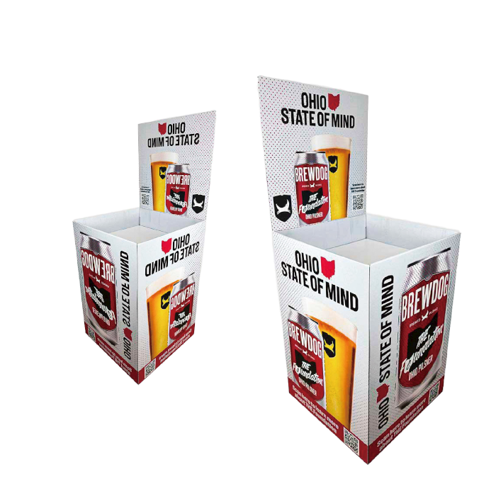 Custom Dump Bin Corrugated Retail Beer POP Display