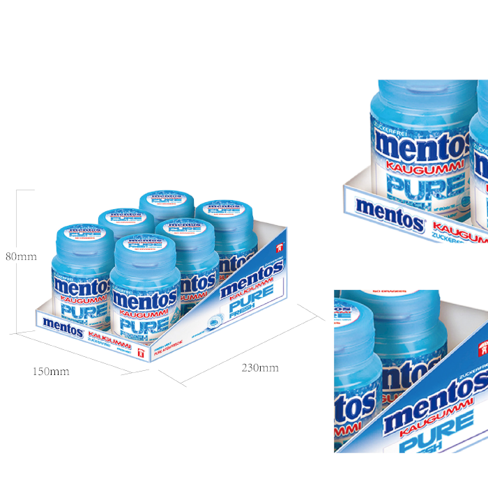Custom PDQ Tray Forex Display for Chewing Gum