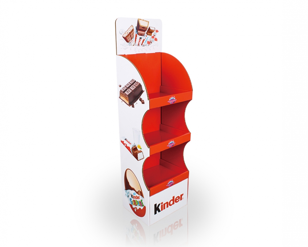 Kinder Chocolate Display Stand Project: Customized Corrugated Cardboard Solution for Carrefour