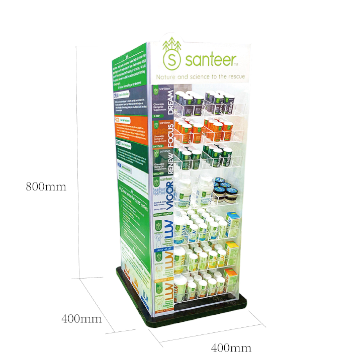 CBD Acrylic Product Tabletop Display Stand
