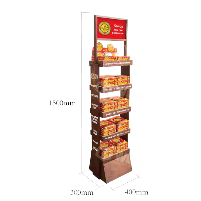 Tiered Cookie Pop Display with Wooden Retail Racks