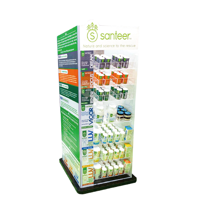 CBD Acrylic Product Tabletop Display Stand