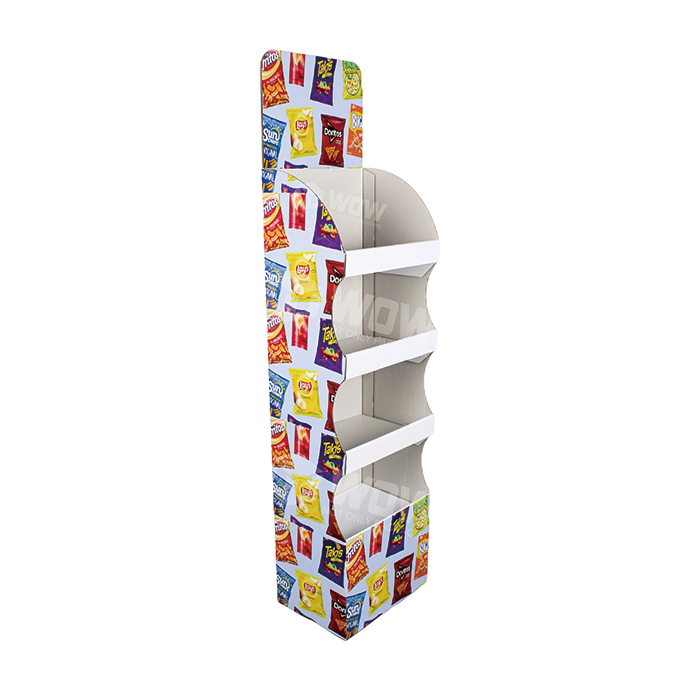 Lays Cardboard Floor Standing Display Rack from China