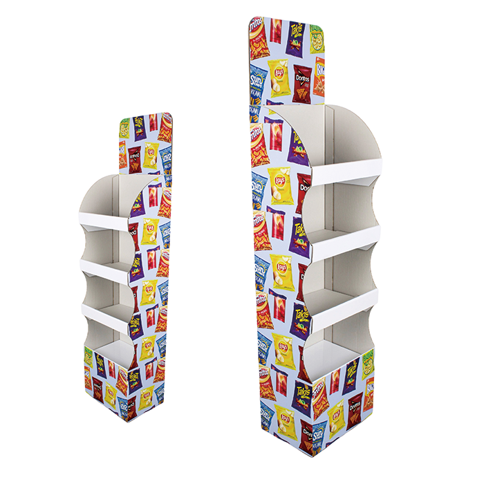 Lays Cardboard Floor Standing Display Rack from China