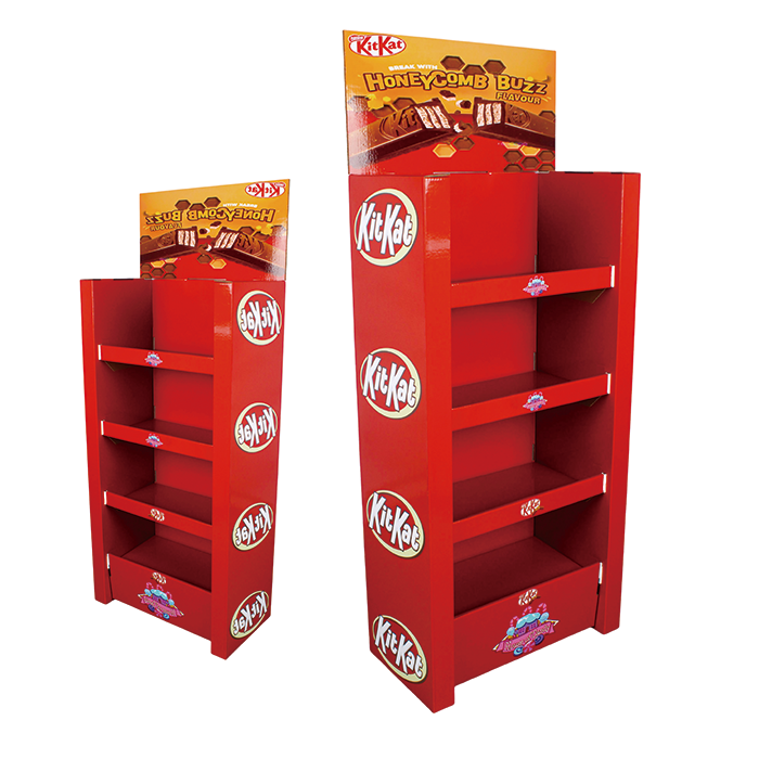 Kitkat Chocolate Bar 4 Tier Cardboard Display Shelf