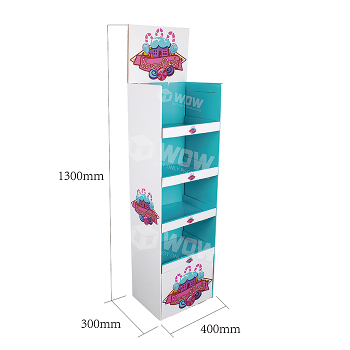 Custom Corrugated Candy Bar Freestanding Display Stand