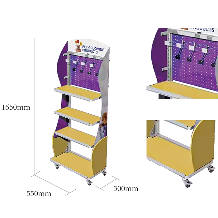 Metal FSDU Dog Collar Display Rack for Retail