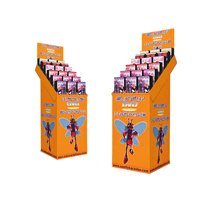 Cardboard 5-Tier Step Display Stand for CDs