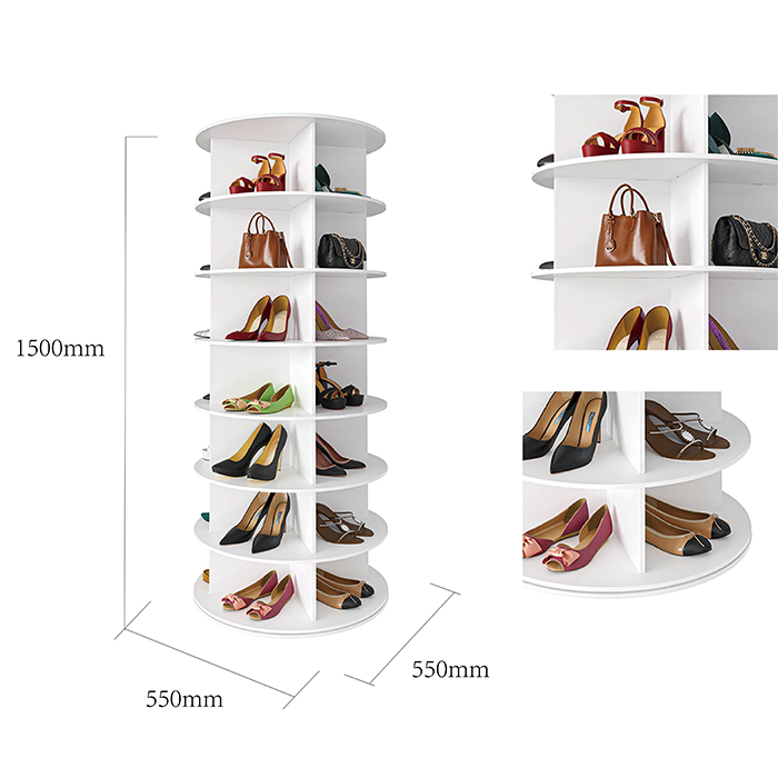 PVC Floor Spinner Footwear Display Stand for Shops