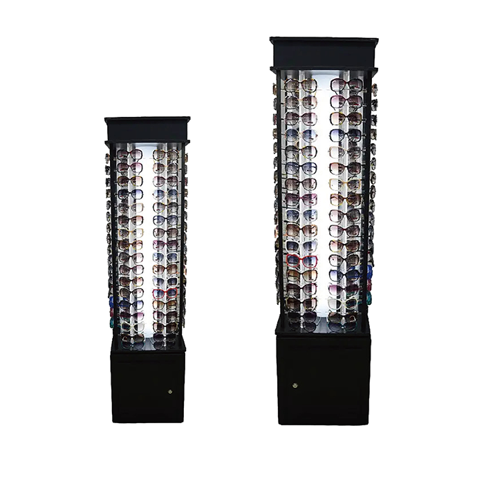 Spinning Black Metal Sunglasses Display Stand for Retail