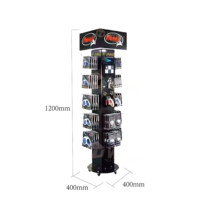 Metal Store Display Rack with Hooks for Dog Leash Display