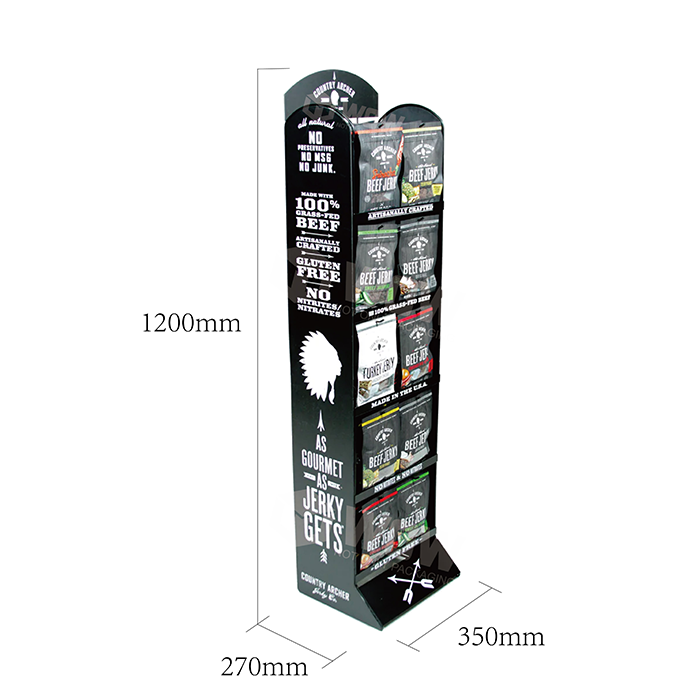 Plastic Jerky Display Racks with FSDU Stand Design