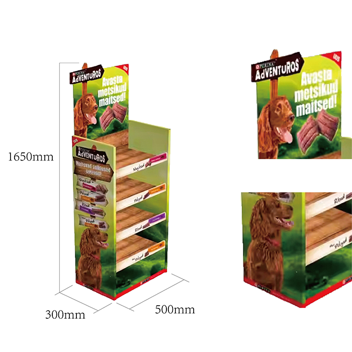 Corrugated Shelf Cardboard Stand for Dog Food Display