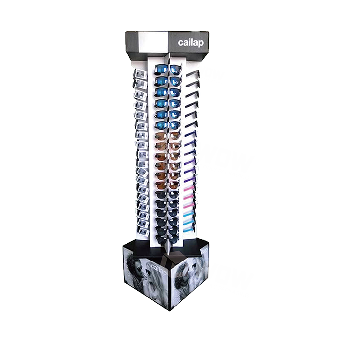 Turning Cardboard Sunglass Display Rack for Merchandising