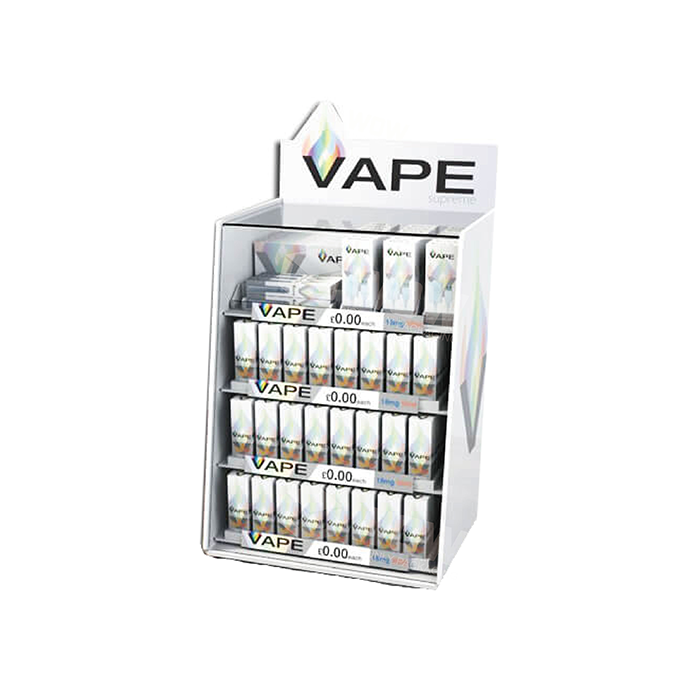 Acrylic Tiered Shelf Display for E-Vape Products – Countertop Style
