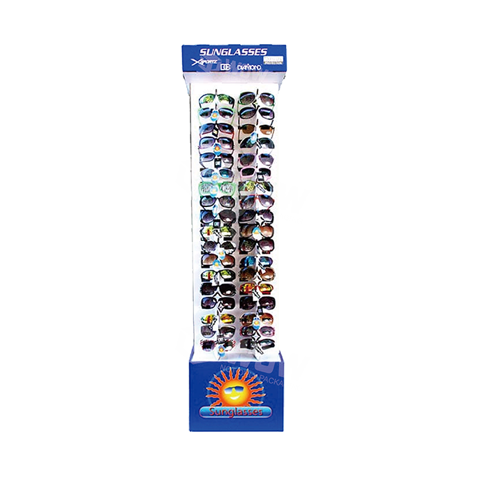 Double-Sided Corrugated Cardboard Display for Sunglasses