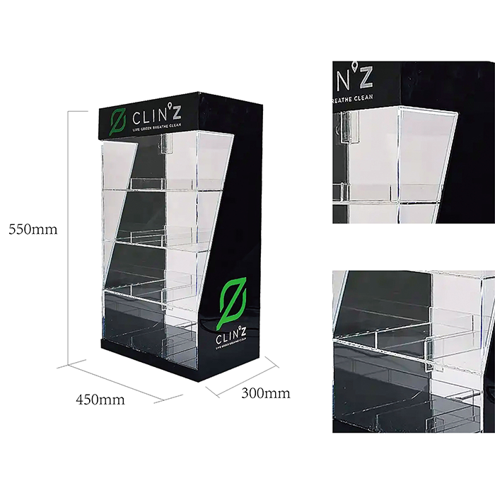 Acrylic Cigarette Retail Countertop Display Rack