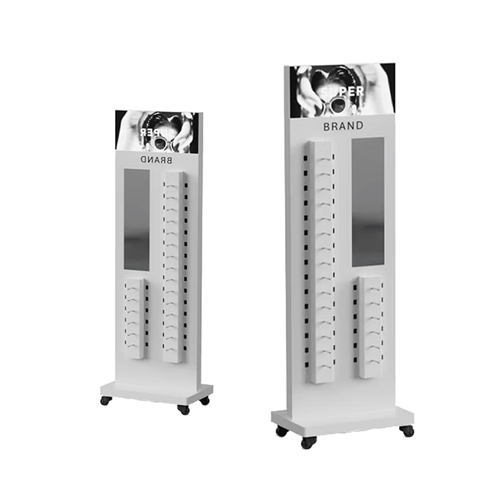 Steel Goggles Display Stand on Wheels for Retail