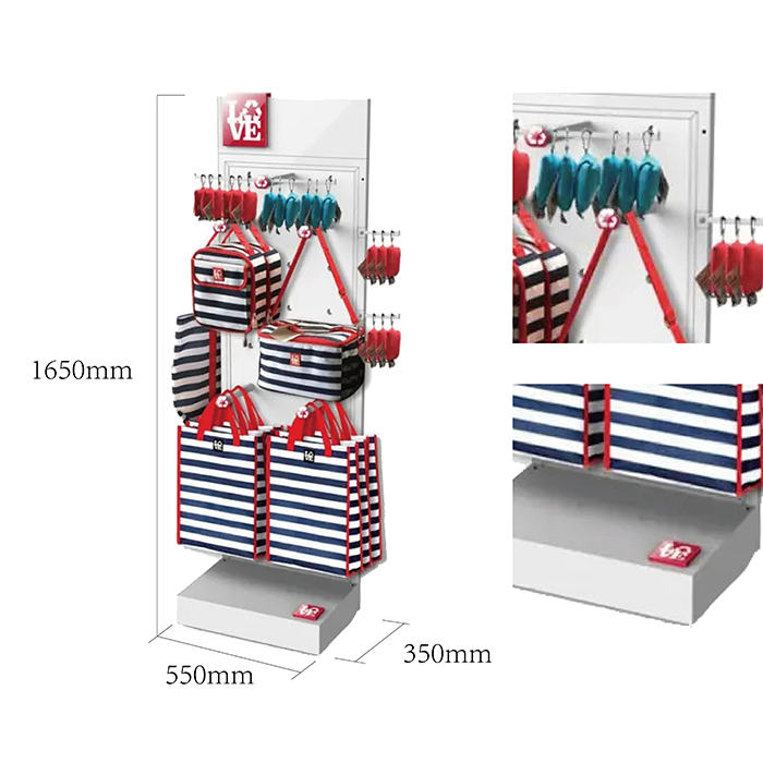 Metal Handbag Display Stand with Hooks for Stores