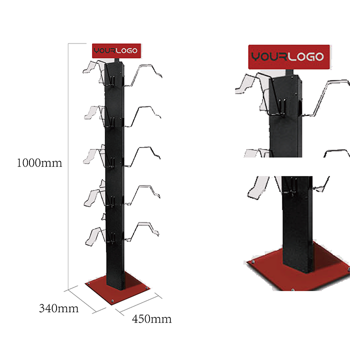 Freestanding Metal Retail Wire Goggles Display Rack