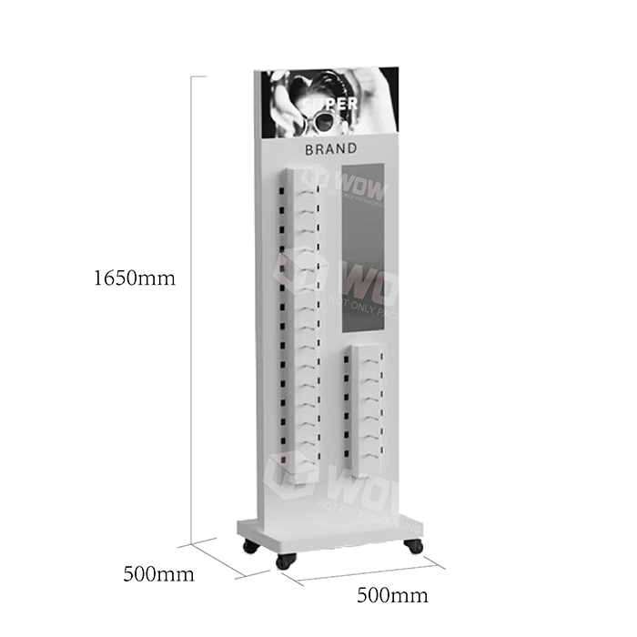 Steel Goggles Display Stand on Wheels for Retail