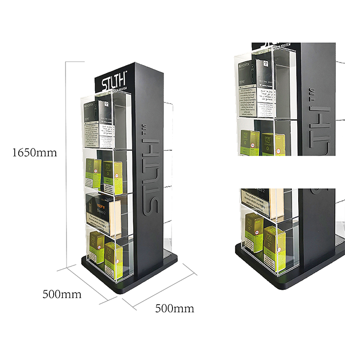 Acrylic 4-Tier Product Display Shelf for Juice Bottles