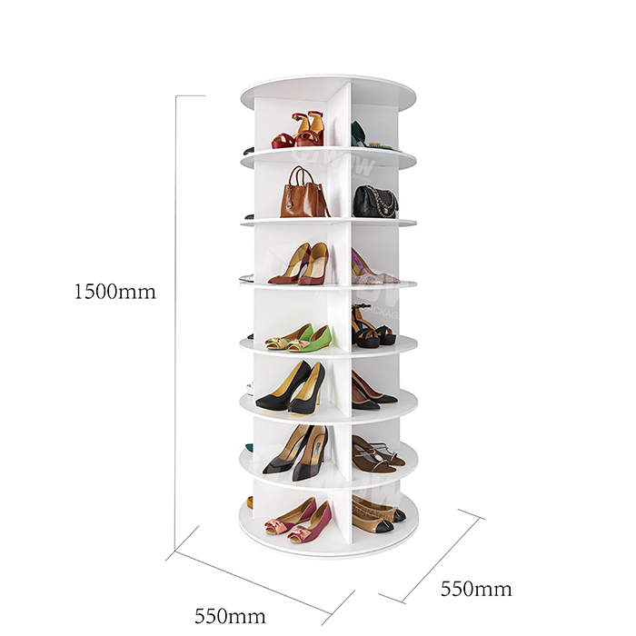 PVC Floor Spinner Footwear Display Stand for Shops