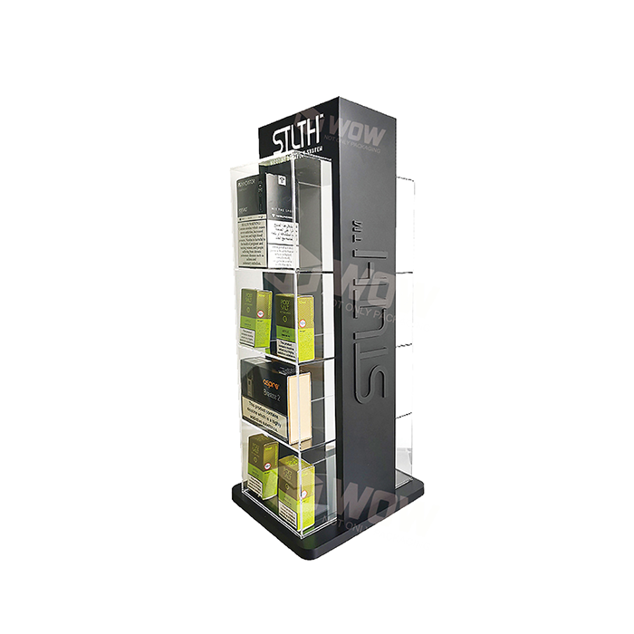 Acrylic 4-Tier Product Display Shelf for Juice Bottles