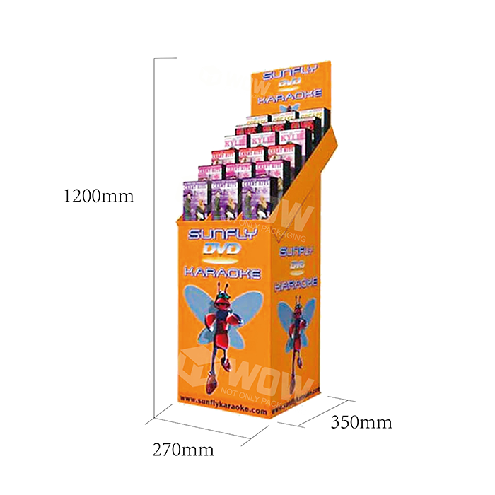 Cardboard 5-Tier Step Display Stand for CDs