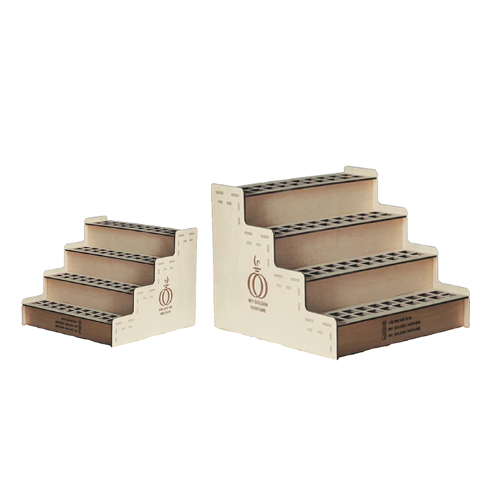 Custom MDF Wooden Countertop Display Stand for Essential Oils