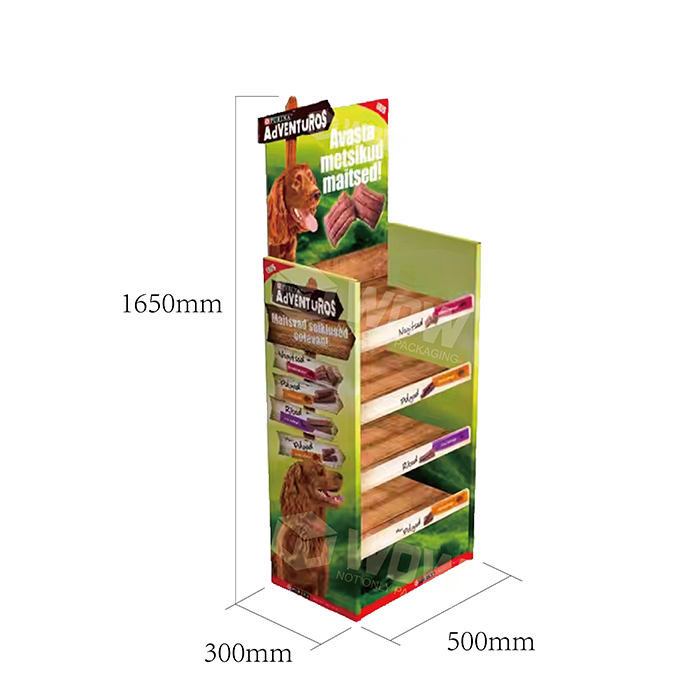 Corrugated Shelf Cardboard Stand for Dog Food Display