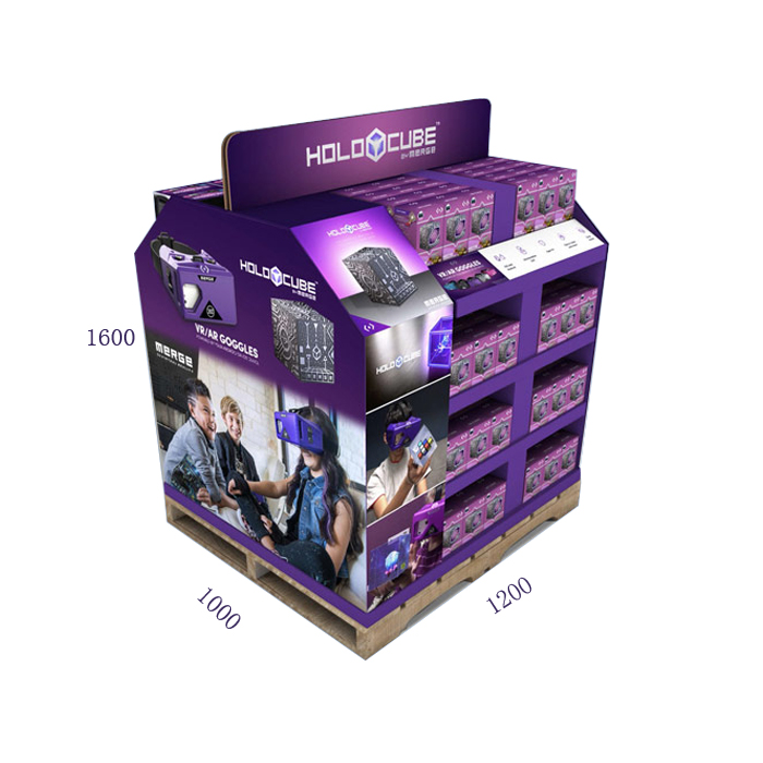 Walmart Corrugated Pallet Display Stand for VR Glasses