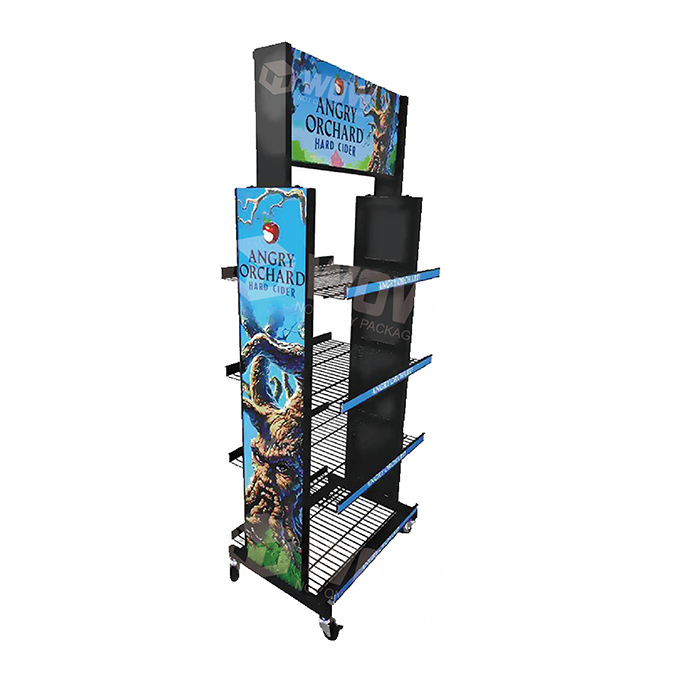 Wire Wine Display with Floor-Standing Rack