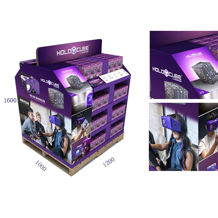 Walmart Corrugated Pallet Display Stand for VR Glasses