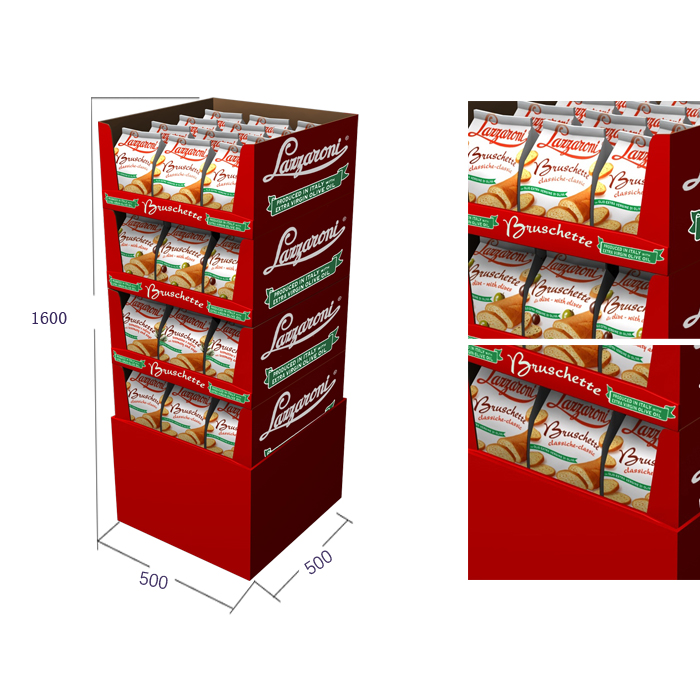 Potato Chips Display Rack with Corrugated Stand for Walmart
