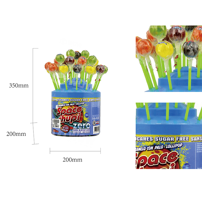 Vacuum Forming Chocolate Lollipop Display with Tiered Tabletop Rack