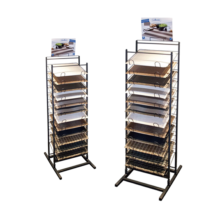 Wire Mesh Carpet Display Stand with Floor Rack