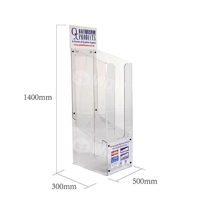 Acrylic Newspaper Dump Bins for Retail Display