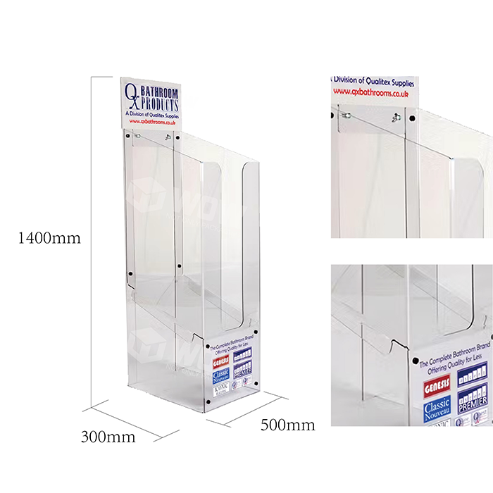 Acrylic Newspaper Dump Bins for Retail Display