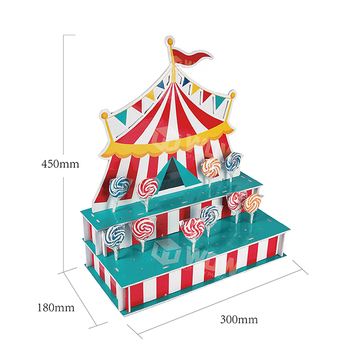 PVC Lollipop Stand Display with PDQ Retail Base