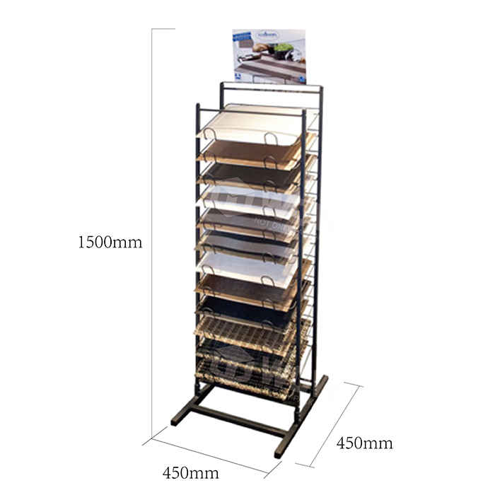 Wire Mesh Carpet Display Stand with Floor Rack