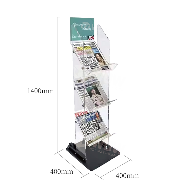 Custom Acrylic Magazine Display Stand for Retail Stores
