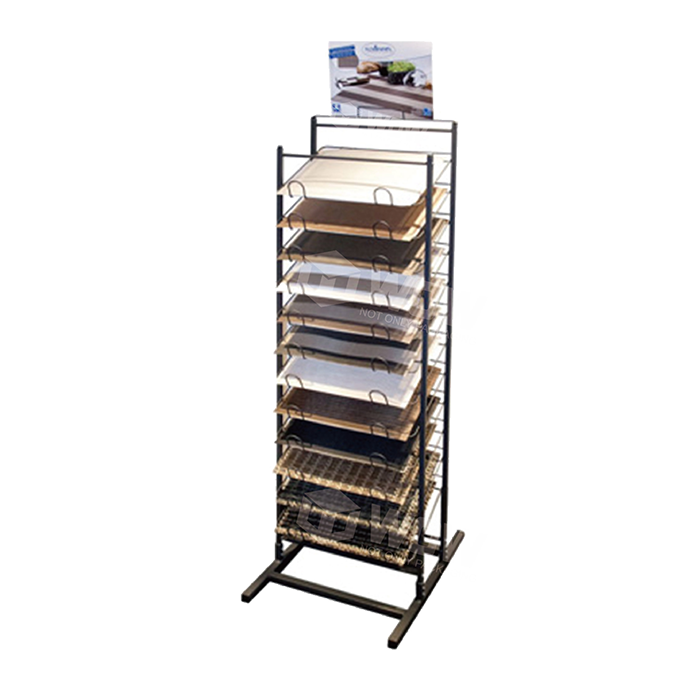 Wire Mesh Carpet Display Stand with Floor Rack