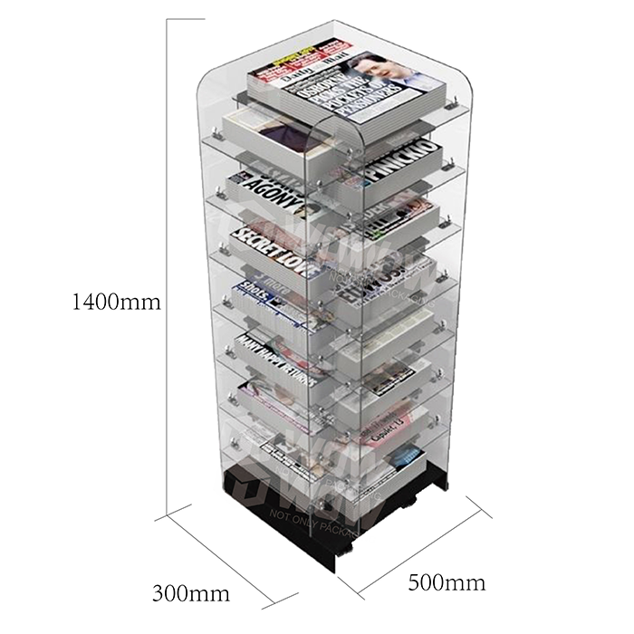 Acrylic Magazine Rack Display for Retail Stores